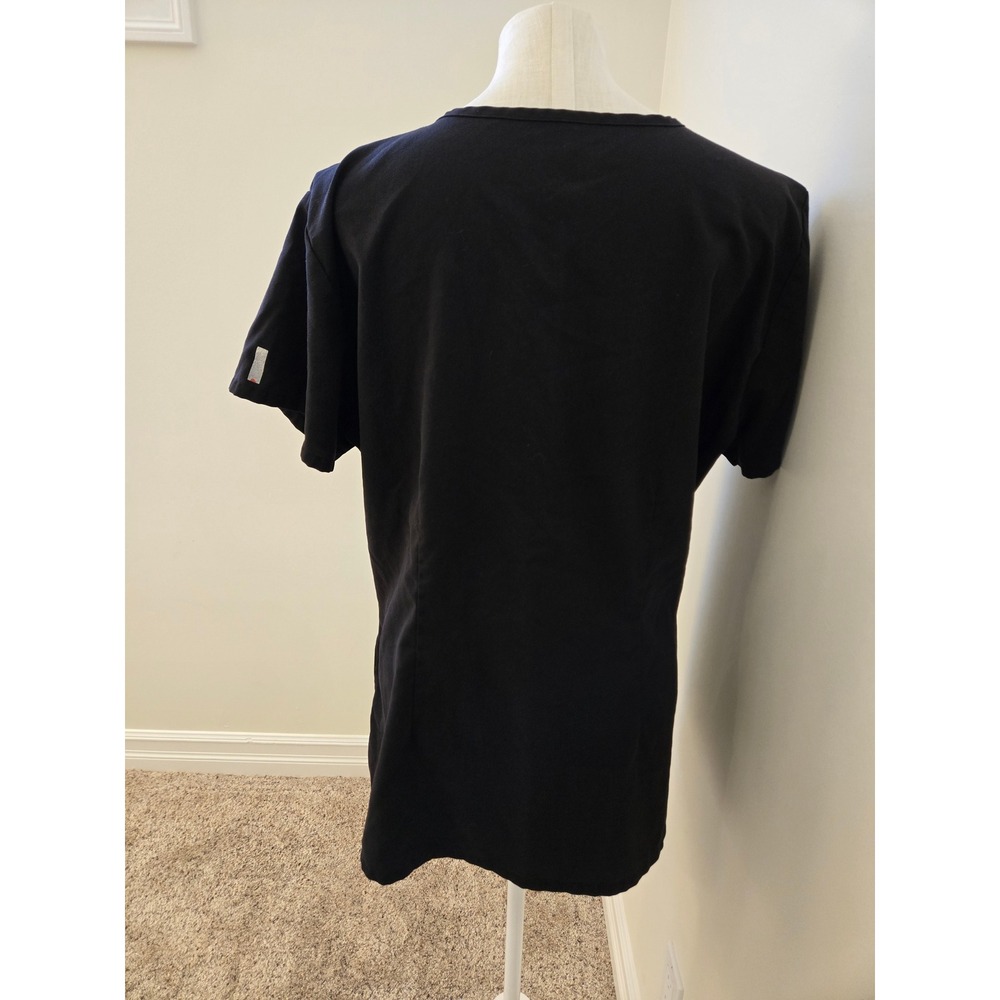 Grey's Anatomy by Barco Active Black Scrub Top XL Mesh Zip Front - Picture 4 of 11